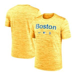 2XL Men's Boston Red Sox Nike Gold Authentic Dri-fit Shirt XXL NWT
